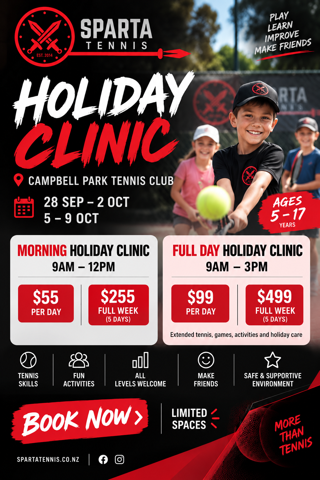 October 5th-9th Holiday Clinic INDIVIDUAL DAYS